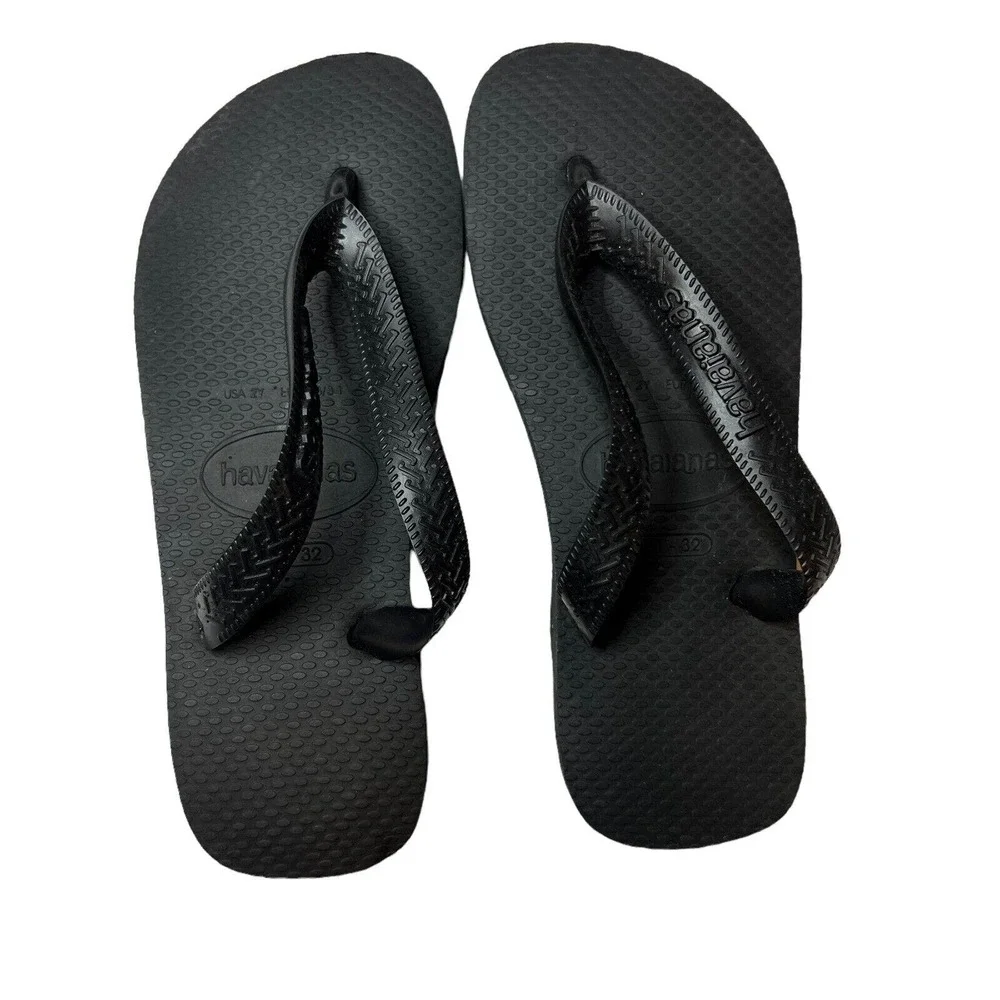 Havaianas Black Flip‎ Flop Sandal Size 31-32 / US 13-1